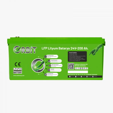 ORBİT 24 V 210 Ah LiFePO4 Akü-ABS Kasa